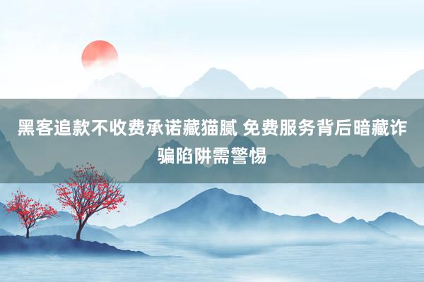 黑客追款不收费承诺藏猫腻 免费服务背后暗藏诈骗陷阱需警惕